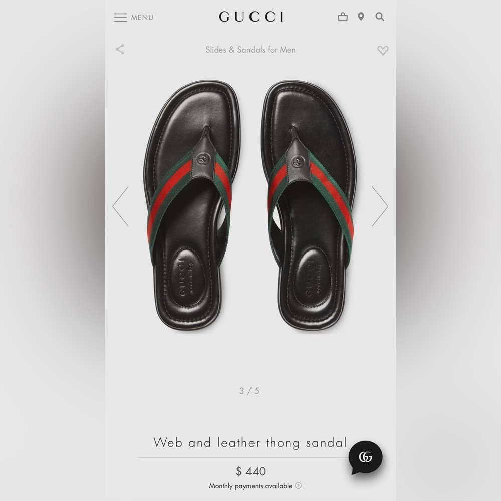 Gucci Men’s Thong Sandal (older version)